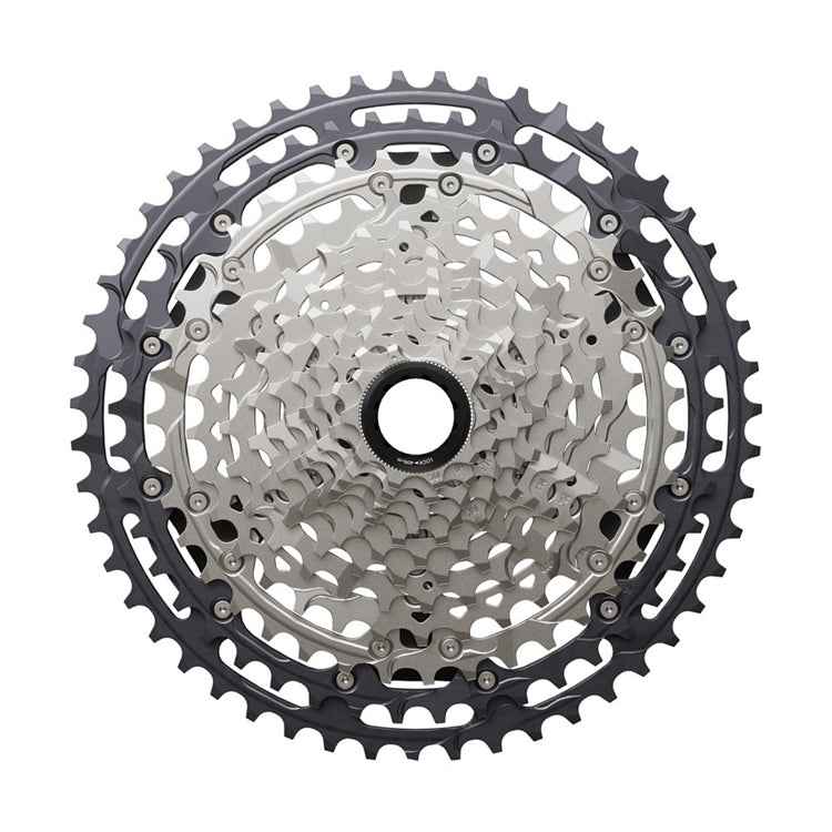 Shimano XT HG 12s Cassettes (CS-M8200-12) front view - bicyquel _