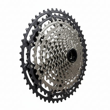 Shimano XT HG 12s Cassettes (CS-M8200-12) 3D view - bicyquel _