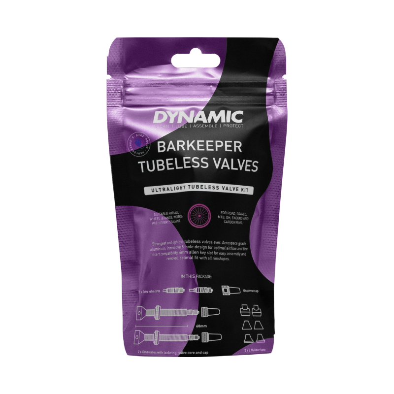 Dynamic Barkeeper Tubeless Valve Kit packaged - bicyquel _