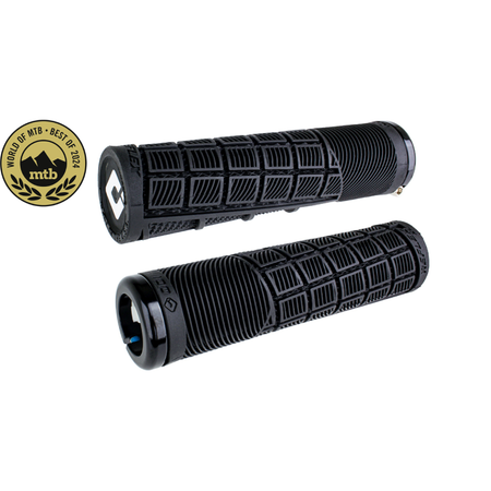 ODI Reflex v2.1 Lock-On Grips in Black with World of MTB award Logo - bicyquel _