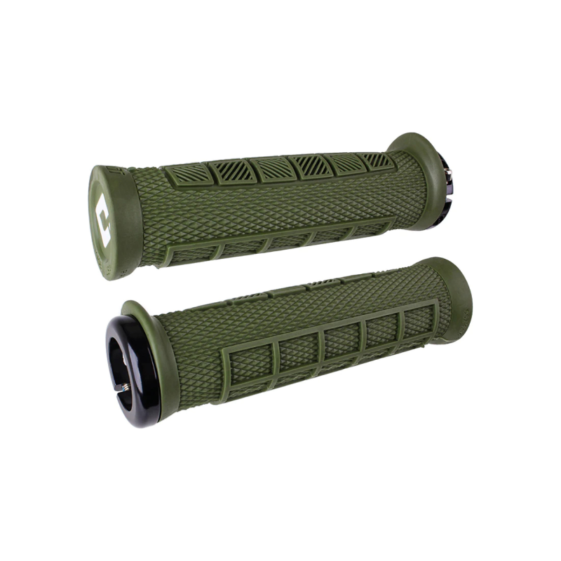 ODI Elite PRO v2.1 Lock-On Grips in Olive Green - bicyquel _