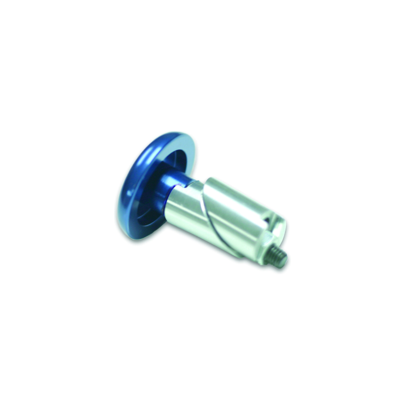 ODI Alloy End Plug Side View in Blue - bicyquel _