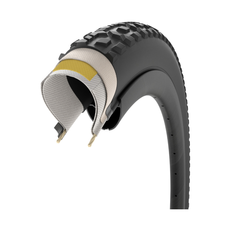 Pirelli Cinturato Gravel M TLR Tyres Cutout ProWALL - bicyquel _