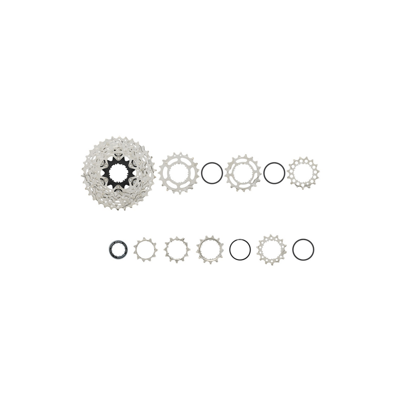 Shimano 105 CS-R7101-12 Cassette exploded view - bicyquel _