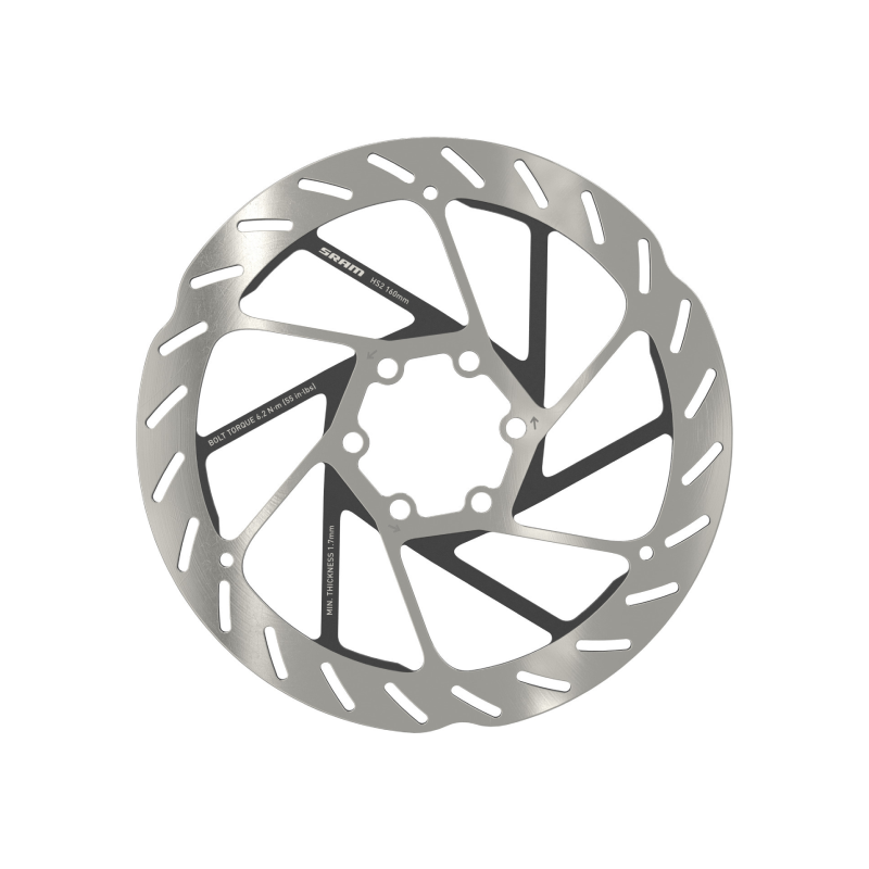 SRAM HS2 6-bolt Disc Brake Rotors Front View - bicyquel _