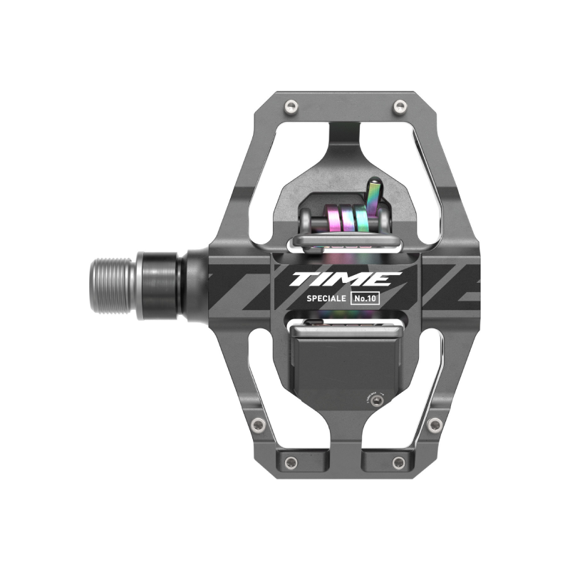 TIME Speciale 10 MTB Pedals top view in grey - bicyquel _