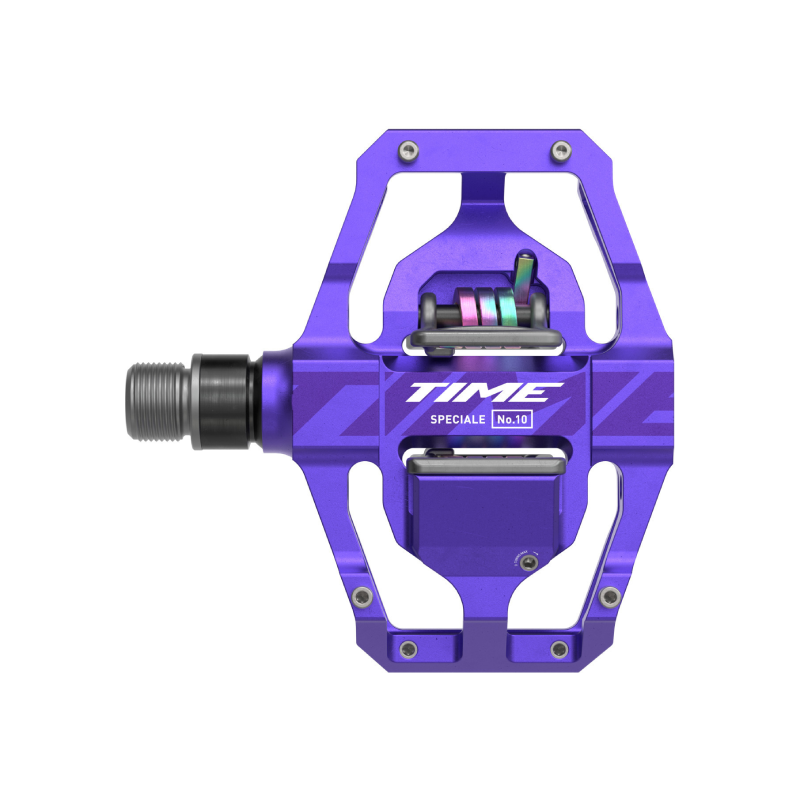 TIME Speciale 10 MTB Pedals top view in purple - bicyquel _