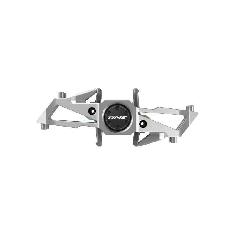 TIME Speciale 10 MTB Pedals side view in raw aluminium - bicyquel _